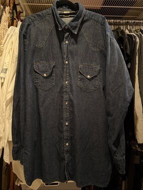 Gap 1969 Dark Blue Denim Western Dress